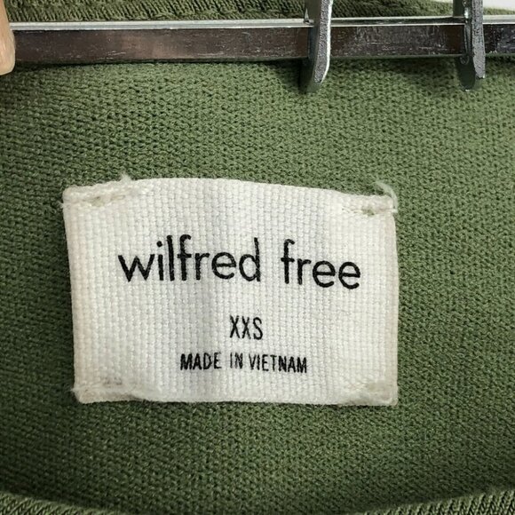 Aritzia Wilfred Free Sage Green Ruched Side Slit Midi Skirt XXS - Picture 3 of 13